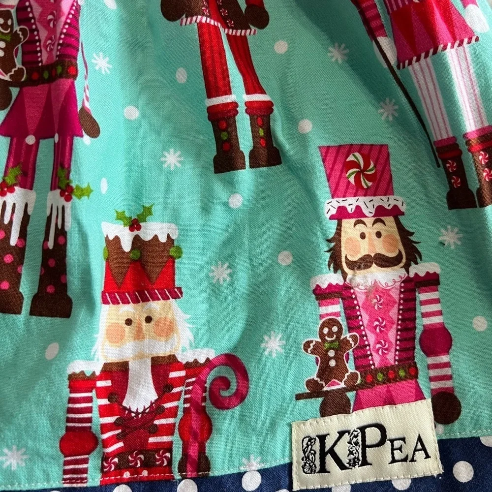 KPea Girls size 5T Christmas Ruffle Long Sleeve Nutcracker Dress